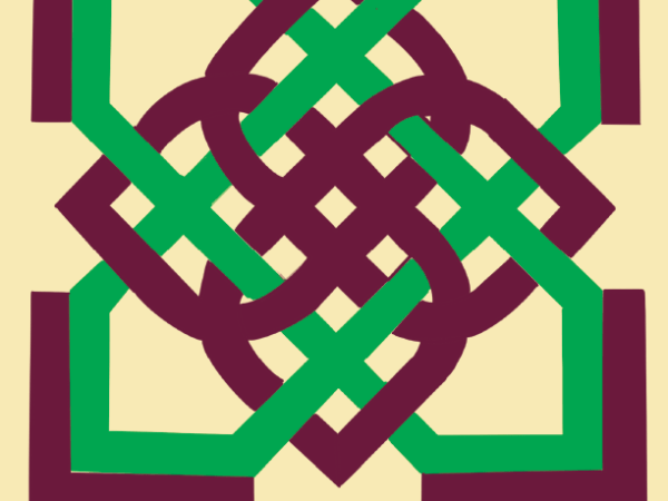 Stained glass Celtic knot made into&nbsp;pattern